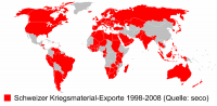 Kriegsmaterial-Exporte 1998-2008